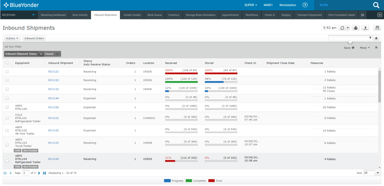 Warehouse Management System Blue Yonder Leader System by Nexus